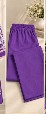 Purple Floral Printed Lawn 3 Piece - Image 5