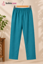 Teal & Mustard Ethnic Printed 3-Piece Salwar Kameez - Image 7