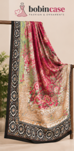 Magenta Bloom Floral Printed 3-Piece Salwar Kameez - Image 3