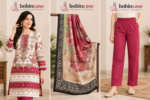 Magenta Bloom Floral Printed 3-Piece Salwar Kameez - Image 6
