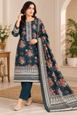 Floral Printed 3-Piece Salwar Kameez